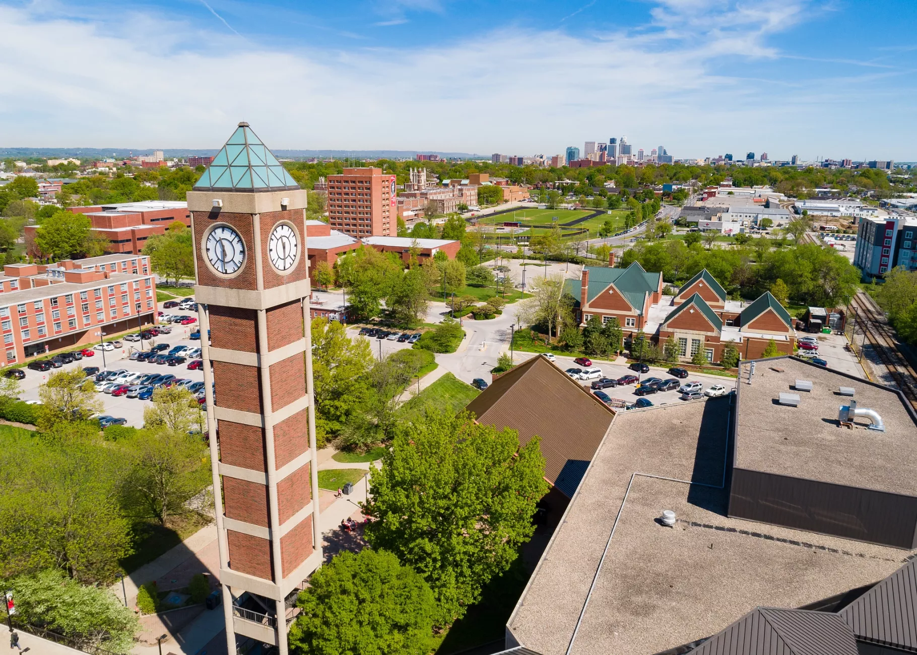 SAC Clock tower looking north towards downtown